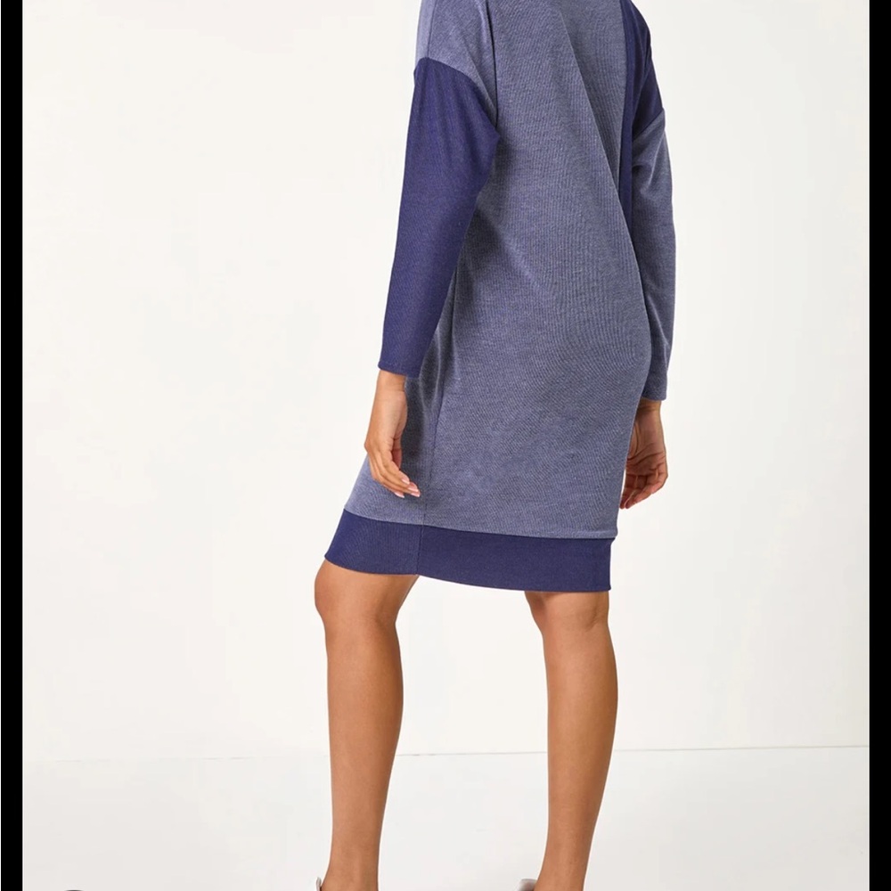 Elegant Long Sleeve Blue Dress
